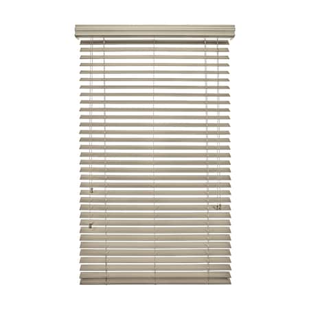 A Better Blind Premium 2" Cordless Fauxwood Horizontal Blinds, Oyster, 24 x 24 cordless_fw_oy_24x24